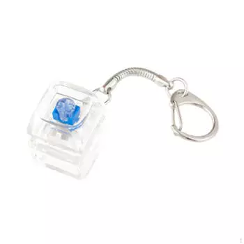 Keyboard Fidget Keychain Multipurpose Lightweight Portable Mechanical Key Button for Office 1 Keyboards чистый