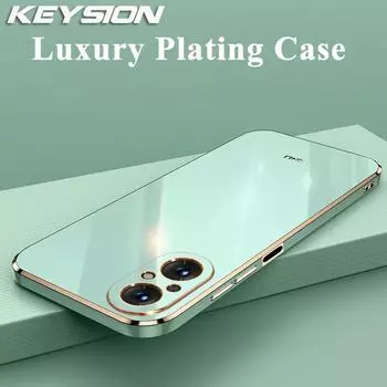 KEYSION Роскошный чехол с покрытием для Realme C67 4G C65 Мягкий силиконовый квадратный чехол для телефона с защитой от ударов для Realme C65 C67 4G for Realme C67 белый