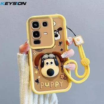 KEYSION Shockproof Case for Infinix Note 50 Pro 4G with Lanyard Silicone Cute 3D Cartoon Doll Phone Cover for Infinix Note 50 4G for Infinix Note 50 4G