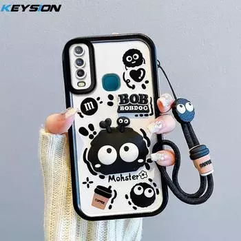 KEYSION Противоударный чехол для VIVO Y17 Y11 Y12 Y15 со шнурком Мягкий силиконовый Милый 3D мультяшный кукольный чехол для телефона для VIVO Y11 2019 for VIVO Y17