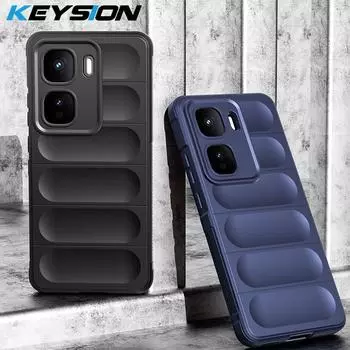 KEYSION Противоударный матовый чехол для IQOO Neo 10 Pro Противоскользящий мягкий силиконовый чехол для задней панели телефона VIVO IQOO Neo10 Pro 5G for IQOO Neo10 чёрный