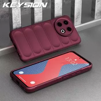 KEYSION Shockproof Matte Phone Case for TECNO Spark 30 Pro 4G Anti-skid Soft Silicone Phone Back Cover for Tecno Spark 20 Pro 4G for Spark 30 Pro вино красного