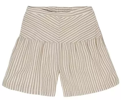Khaki Shorts STRIPED GATHERED SHORTS BEIGE [Milk Fed] Women s бежевый