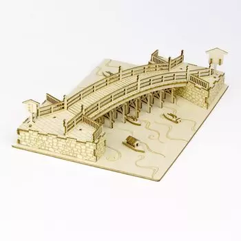 ki-gu-mi Nihonbashi - Деревянный 3D пазл, набор для самостоятельного изготовления, который понравится всем, от учеников начальной школы до взрослых - Развивающие игрушки