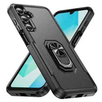 Kickstand Dual Layer Phone Case for Samsung Galaxy Plus S24 Ultra FE Protective Funda for Galaxy S24 FE чёрный