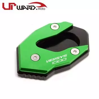 Kickstand Foot Side Stand Extension Pad Support Plate For KAWASAKI VERSYS 1000 VERSYS1000 зелёный