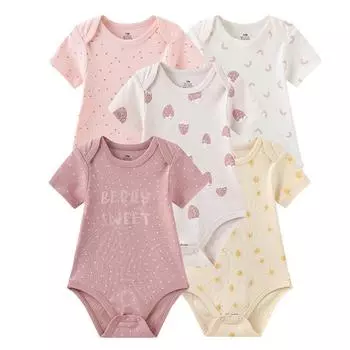 Kiddiezoom Pieces для маленьких девочек и мальчиков боди с короткими рукавами из мягкого хлопка одежда для малышей 0-12 месяцев комбинезон с героями мультфильмов для новорожденных одежда 3M