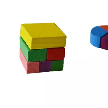 Kids Baby Wooden Geometry Building Puzzle Early Learning Educational Toy