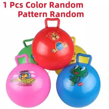Kids Bouncyhopper Inflatable Handle Horse Bouncing Toy Fun Stress Relief Gift Cartoon Bouncing Ball Beach Swimming Pool Toys