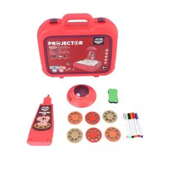 Kids Drawing Projector Table Handbag Design Smart Projector Drawing Desk Early Learning Educational розовый