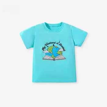 Kids Summer Kids T-shirt Boys short sleeve cotton wind big kids T-shirt cotton T-shirt 110cm