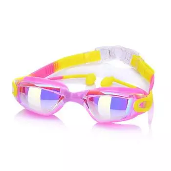 Kids Swim Goggles Anti Fog Swimming Goggles Waterproof UV Protection Swimming Goggles with Earplugs & Nose Clip for Boys Girls