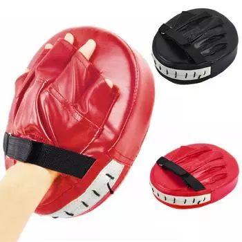 Kids Training Glove Karate Muay Free Kick Pads Focus Curved Thickened Earthquake-resistant Sparring Cushion for Using Supplies красный