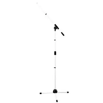Kiktani Boom Microphone Stand Straight Stand Double Use White MS-200W