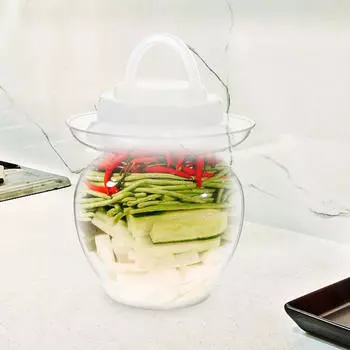 Кимчи Jar для брожения Прочный бродильный кувшин с крышкой, удобной для наблюдения Традиционный