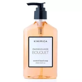 Kimirica Bouquet Роскошное мыло для рук | Плюмерия и роза | Увлажнение кожи | Антибактериальная формула | 100% веганский продукт и без парабенов | 270 мл