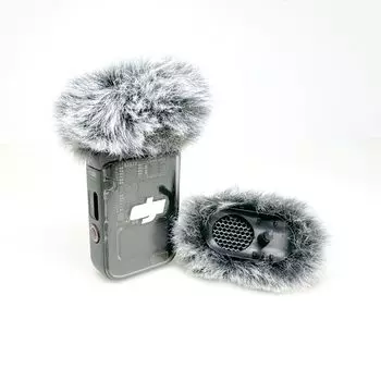 Kimyoaee Для DJI Mic 2 Ветрозащита Pocket 3 Петличный микрофон Набор аксессуаров 2 шт. Ветрозащита Поп-фильтр Поролоновая защита от шума Серая Ветрозащита/Osmo -