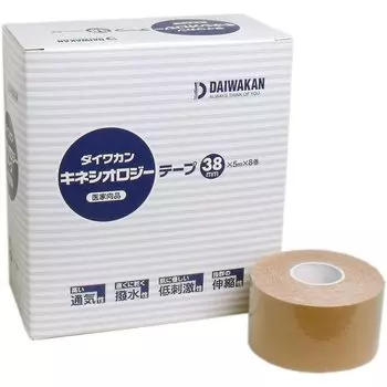 Кинезиологическая лента Daiwakan 38 мм x 5 м x 8 рулонов