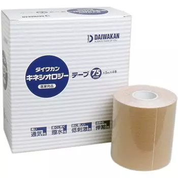 Кинезиологическая лента Daiwakan 75 мм x 5 м x 4 рулона
