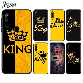 King Queen Couples для Huawei Honor 30 20 10 9S 9A 9C 9X 8X MAX 10 9 Lite 8A 7C 7A Pro силиконовый мягкий черный чехол для телефона Honor 7C(5.7inch)