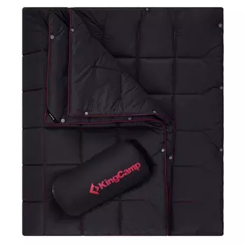KingCamp Camping 175 x 135 Throw Cold Water Полностью включает в себя место для хранения для сна в горах Спать в охлаждающем черном одеяле, многофункциональное одеяло,