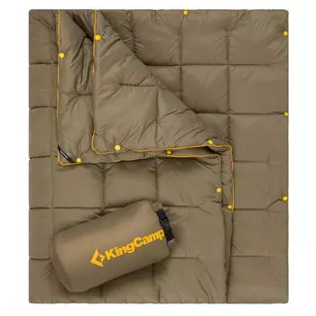 KingCamp Multi 175 x 135 Cold Water Полностью включает в себя хранение для сна в горах Сон в прохладном сером одеяле, Кемпинг, Одеяло, см, оливковый