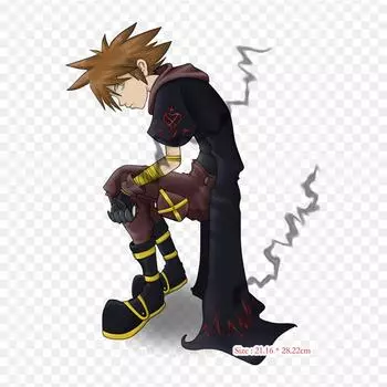 Kingdom Ii Sora The Heartless Iron on Термопереносная печать Виниловые нашивки Наклейки для одежды Аппликации своими руками Моющиеся нашивки