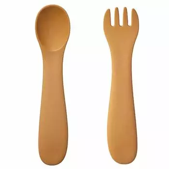 KINTO BONBO Spoon Fork Yellow Kids Baby Safe Gift Present Baby Gift 26384 & Microwave/Dishwasher жёлтый