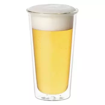 KINTO CAST Double Wall Beer Glass 340ml Heat Resistant Glass Double Structure Beer Glass Safe 21432 Microwave/Dishwasher чистый
