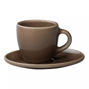 KINTO Demitasse Cup TOPO Cup Saucer 80ml Brown 26548 Cup/Espresso & коричневый