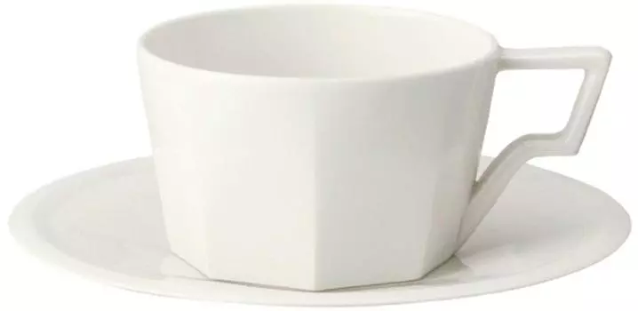 KINTO OCT Cup Saucer 220ml White Safe 28884 & Microwave/Dishwasher белый