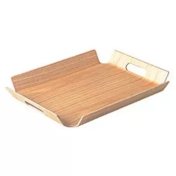 Kinto Поднос с рамкой и ручками 445x335 мм, поднос из ивы, деревянный 45142, нескользящий