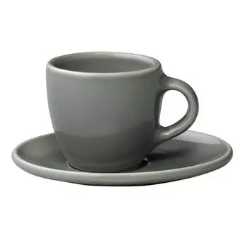 KINTO TOPO Cup Saucer 80ml Gray 26546 & серый