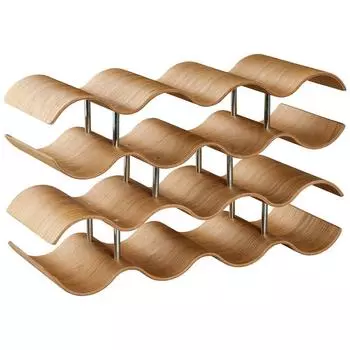 KINTO Wine Rack for 14 Bottles Willow Liquor Shelf Wine Bottle Storage 45150