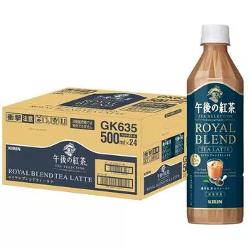Kirin Afternoon Tea TEA SELECTION Royal Blend Tea Latte 500 мл 24 бутылки Чай Латте Пластиковая бутылка Молочный чай Черный чай