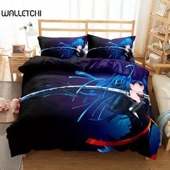 Kisara Girls Game Duvet Cover Set King Queen Double Full Twin Single Size Bed Linen Set EU single(135x200cm)
