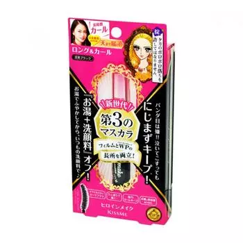 KISS ME Beauty Flower Yang Mei Ji Instant Natural Curl Длинная водостойкая тушь для ресниц [Pitch Black 01]