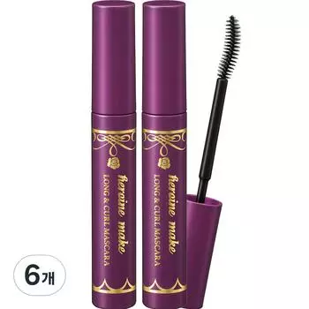Kiss Me Тушь для ресниц Heroine Make Long & Curl Mascara EX 6 г, насыщенный черный цвет, 6 шт.
