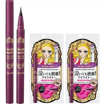 Жидкая подводка для глаз Kiss Me Heroine Make Smooth N 0,4 мл, насыщенный черный, 2 шт.