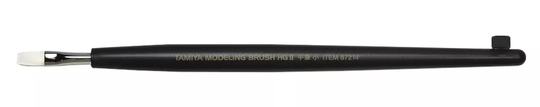 Кисть для моделирования TAMIYA Makeup Material Series HGII Flat Brush Small 87214 Black No.214