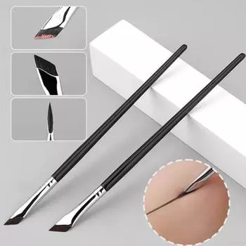 Кисть для подводки глаз Blade Eyeliner Brush Ultra Thin Fine Angle Flat Eyeliner Brush Flat Sickle Eyeliner Brush Precise Detail Brush Makeup Tools S-Blade Eyebrow Brush