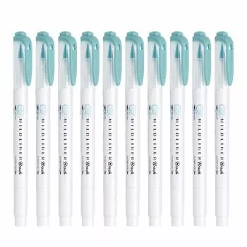 Кисть для подводки хайлайтера ZEBRA Mild Liner Brush, нежно-голубая, 10 шт. B-WFT8-MBL