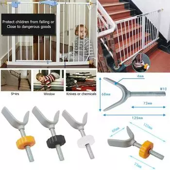 Kit Baby Pet Safety With Locking Y Shaped Guardrail Bolt Nut Fence Screws Screws/Bolts Gate Bolts 6cm With White Nut