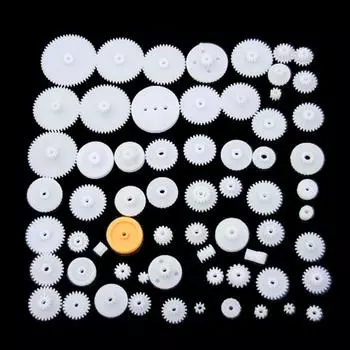 Kit Toys Robot M0.5 Plastic 64 Kinds Crown Shaft for DIY Worm Gears Cog Wheels