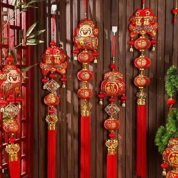 Китайские новогодние подвесные украшения Весенний фестиваль подвесной кулон 2024 Китайский декор года дракона Украшения лунного года
