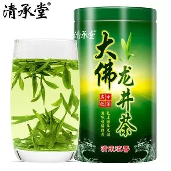 Китайский чай премиум-класса Dafo Long Jing Dragon Well Зеленый чай Лунцзин 250г банка