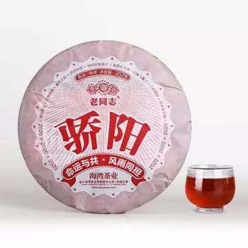 Китайский чай Пуэр Haiwan Blazing Sun Ripe 2020 Jiao Yang Шу Пуэр 357г
