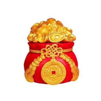 Китайский Новогодний орнамент Lucky Money Ingot Bag Украшение Яркий цвет Автомобильный орнамент Весна красный