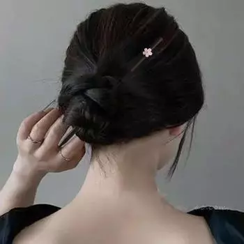 Китайский стиль Hanfu Простые винтажные аксессуары для волос Деревянная заколка для волос Цветочные заколки для волос Палочки для волос