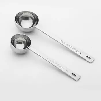 Kitchen Accessories Metal Thicken Long Handle Coffee Scoop Tablespoon Measuring Spoon Measure Tools 15ml